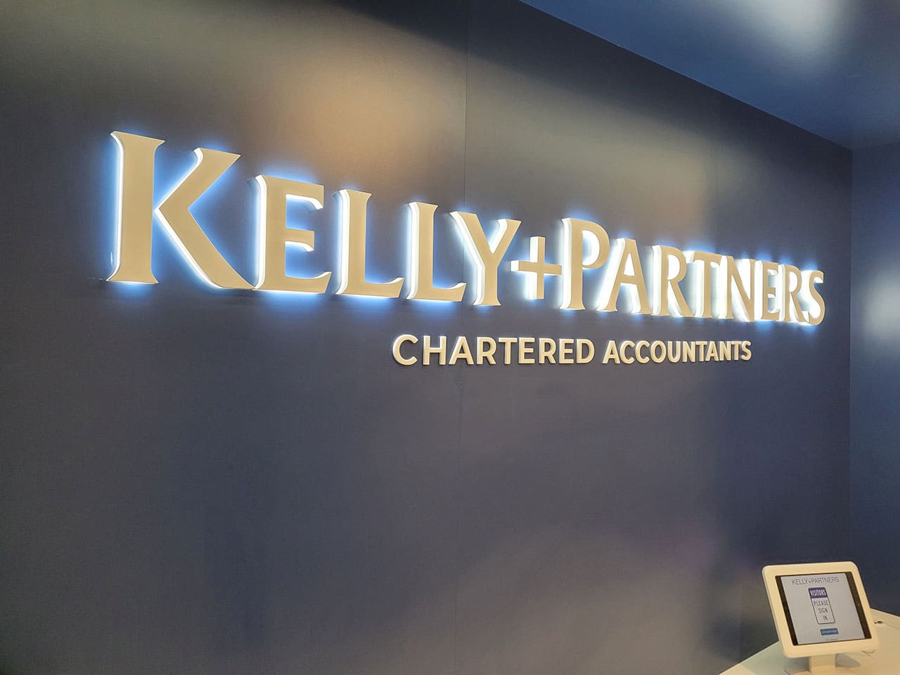 3D LED reception sign